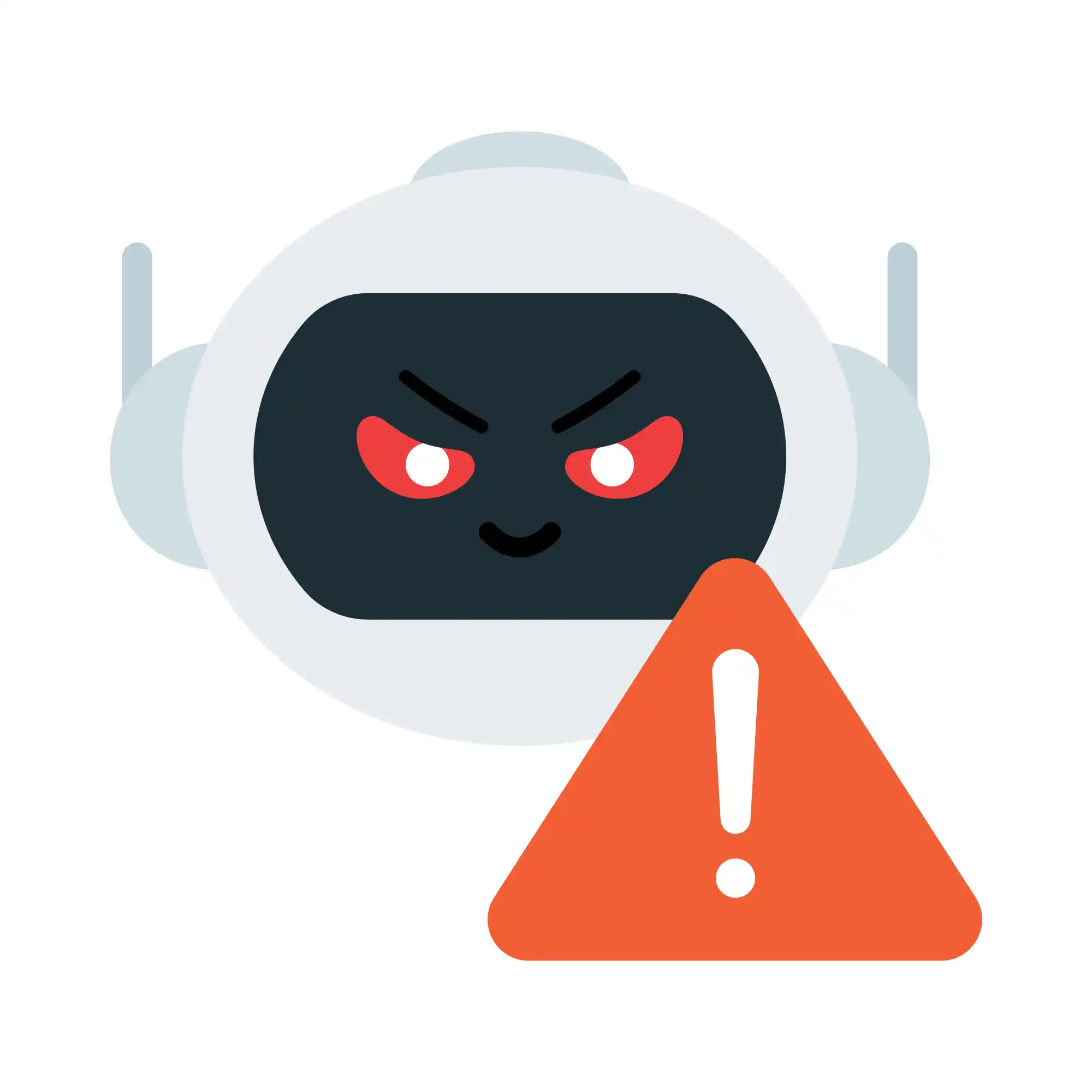 ai robot with warning vectorart